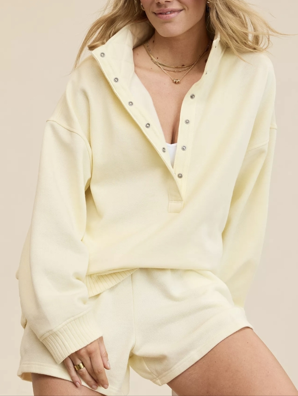 Aerie Butter Yellow Pullover Fleece